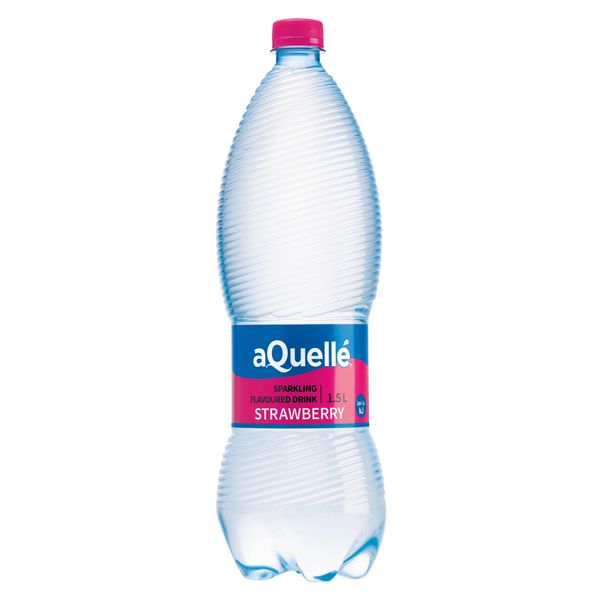 aQuelle - Strawberry Flavoured Sparkling Drink - 6 x 1.5 L