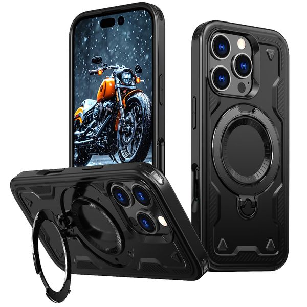 Drop Protection Magnetic Case with Stand Compatible with iPhone 16 Pro Max