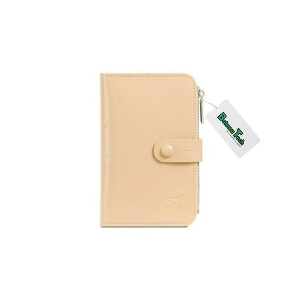 BotereuTech RFID Passport Holder Travel Wallet PU Leather Pink