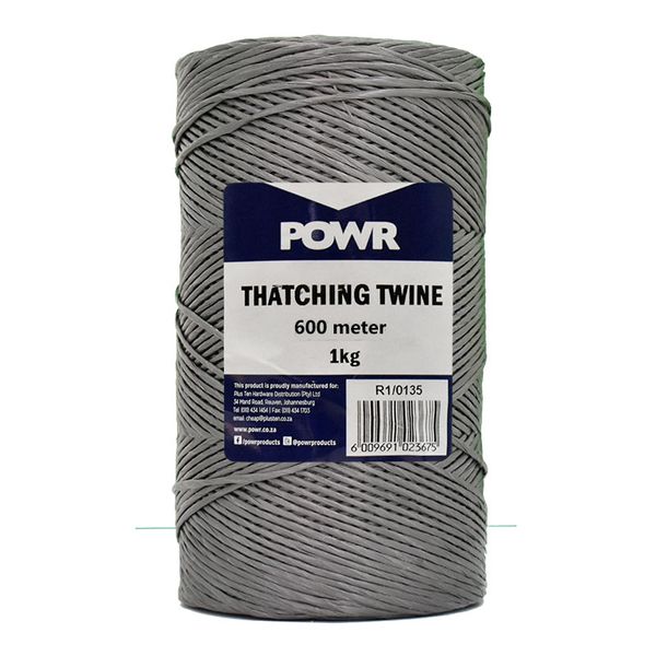 Thatching Twine Polypropylene Dark Grey Medium 1Kg 600m/kg ( 2 Pack )