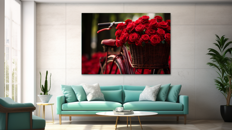 Canvas Wall Art - Romantic Ride Roses Abstract - JT0046