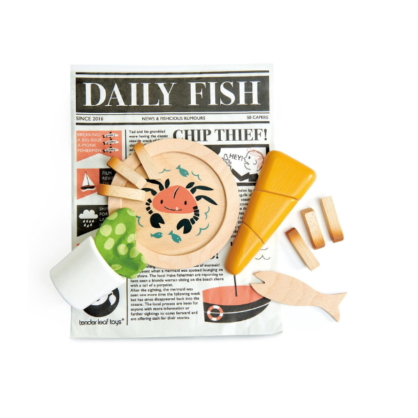 Tender Leaf Wooden Fish And Chips Supper