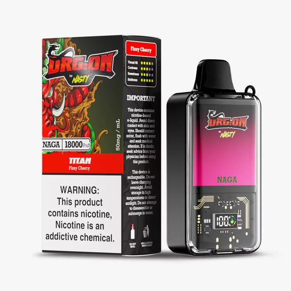 Nasty DRGON 18k puffs Disposabel Vape - Fizzy Cherry (Titan)