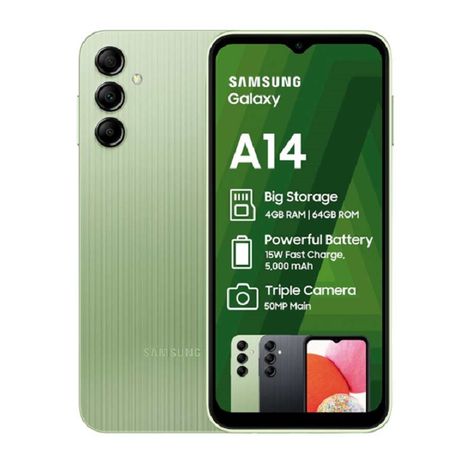 SAMSUNG Galaxy A14 (Light Green, 64 GB)