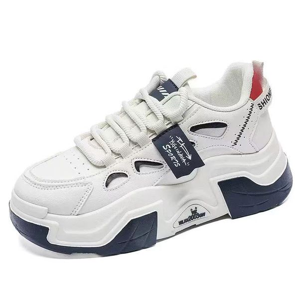 Women Breathable White Sneakers - Blue