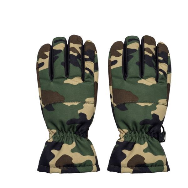Camouflage Winter Gloves - Waterproof Faux Leather Touchscreen Gloves
