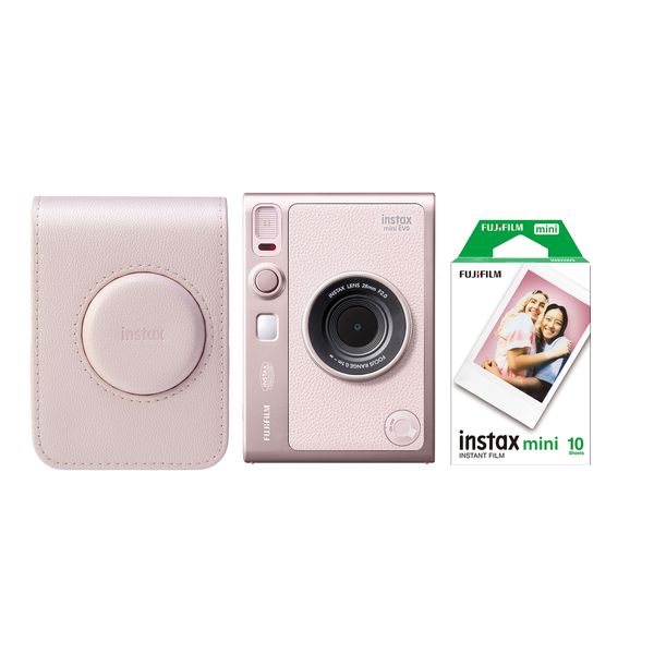 INSTAX Mini EVO Camera Bundle - Gentle Rose