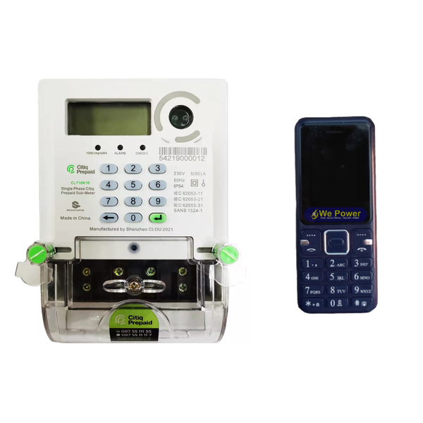 Prepaid Electricity Meter, Box Of 24 &amp; Free Retro Phone With Internet