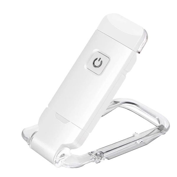 Portable USB Rechargeable LED Book Light with Clip for Bed Reading