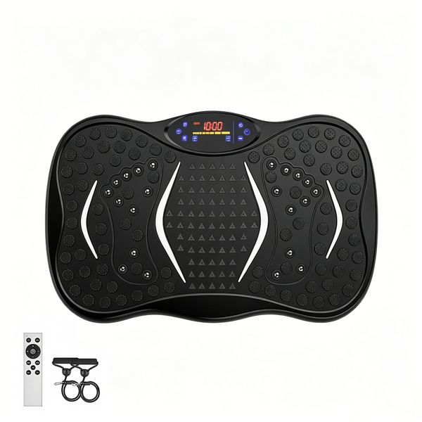 Vibration Plate With 99 Levels, Bluetooth &amp; Resistance Bands