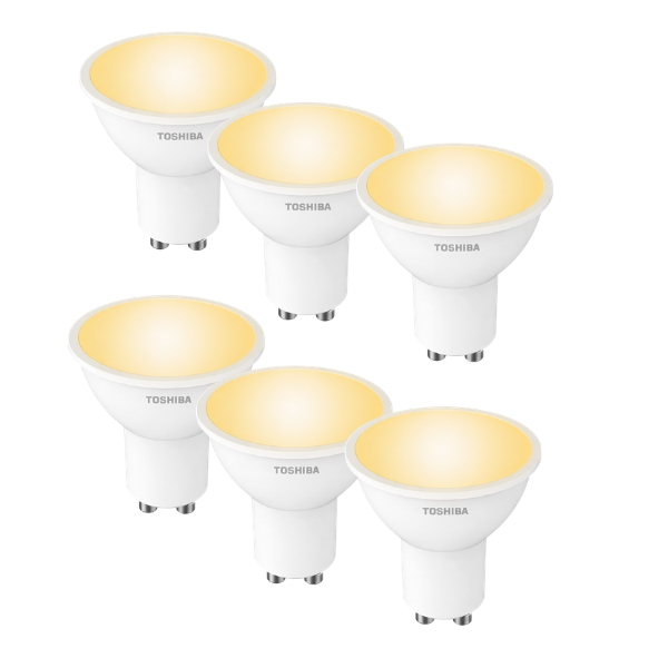Toshiba GU10 LED Downlight 5W Natural White 4000K - 6 Pack