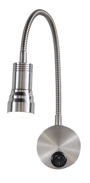 3 Watt LED Bedside Wall Light Fitting