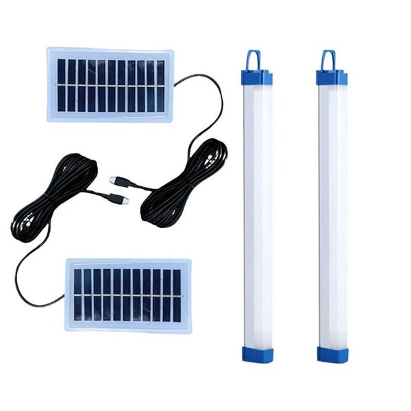 Yax 2-Pcs 100W Solar And USB Magnetic Portable Emergency Lamp