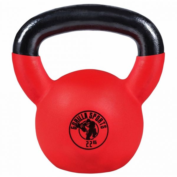 Rubber Coated Kettlebell - 22kg Gorilla Sports SA