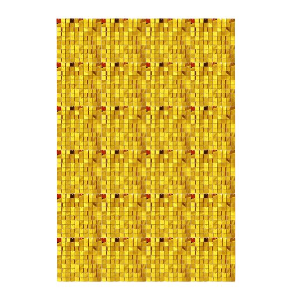 24 Pieces Glossy Square Wind Panels 30 x 30cm, Party Background Decoration