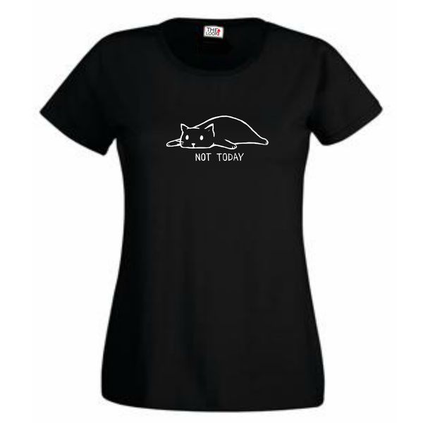 Think Out Loud Women "Not Today" Short Sleeve Tshirt Black