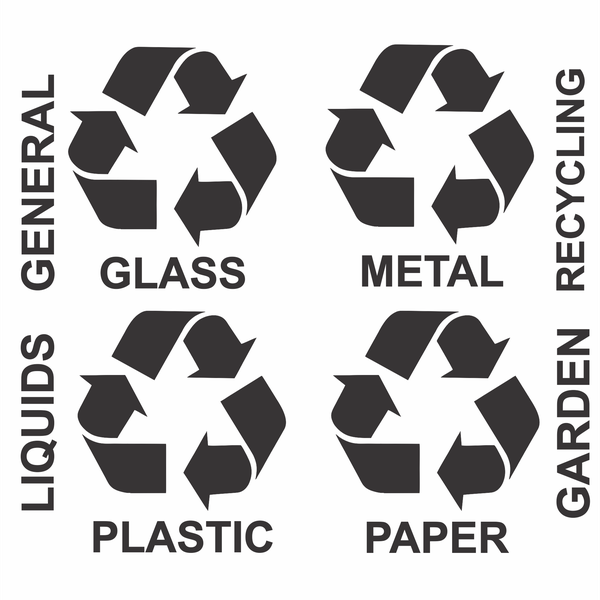 TrendSpire Recycling Vinyl Stickers