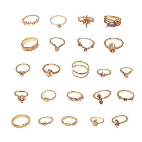 Gold midi clearance rings set