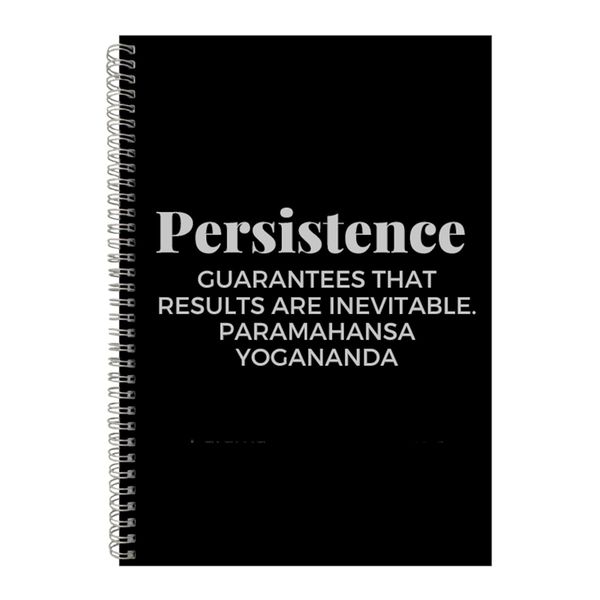 Persistence A4 Notebook Spiral Lined Motivational Saying Graphic Notepad229