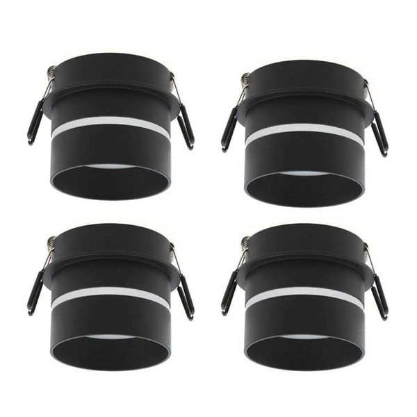 Vito Donna-X2/ 65MM Black Downlight Frame &amp; Transparent Set of 4