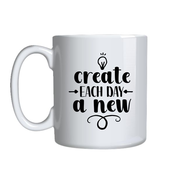 New Creation Coffee Mugs Trendy Motivational Graphic Cup Design Present 045