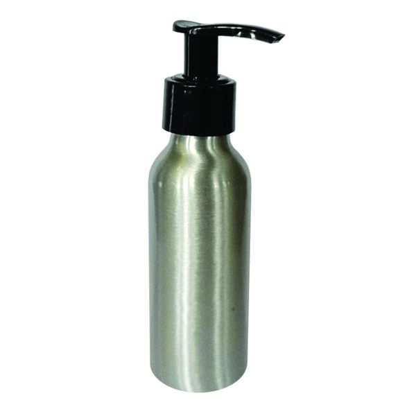 20 x 100ml Aluminium Bottle with Black Lotion Pump (24/41)