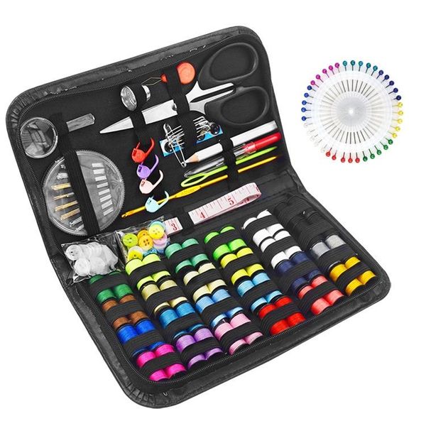 BasicX 172pc Sewing Kit with Sweater Buttons &amp; Portable Storage Bag