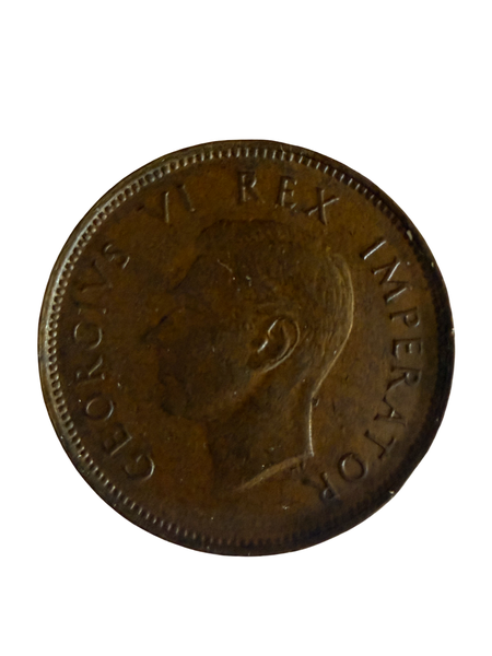 1947 South Africa Bronze 1/4 Penny Farthing - George VI