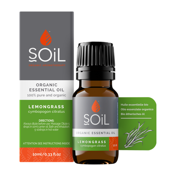 SOiL Organic Lemongrass 10ml (Cymbopogon Citratus)