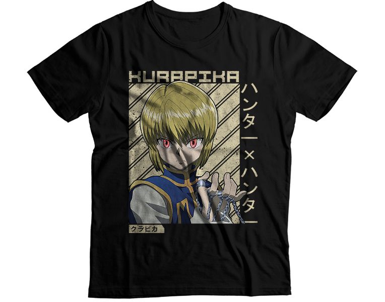 Kurapika Scarlet Eyes Red Background Graphic T-Shirt