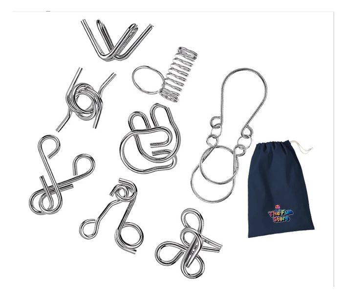 Brain Teaser Bonanza: A Collection of Mind-Boggling 3D Metal Puzzles &amp; Bag