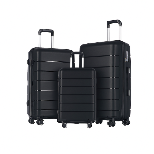 Custom PP Trolley Bag 3 Piece Luggage Set 20, 24 and 28 Inch Suitcase
