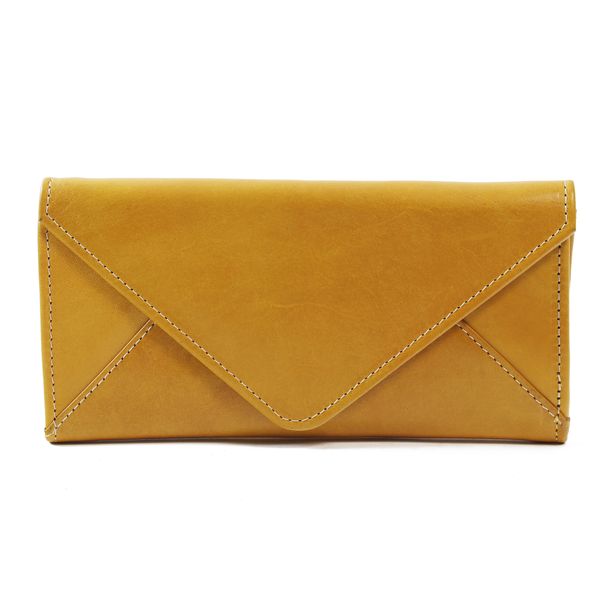 NUVO - AW155 Genuine Leather Envelope Purse in Yellow