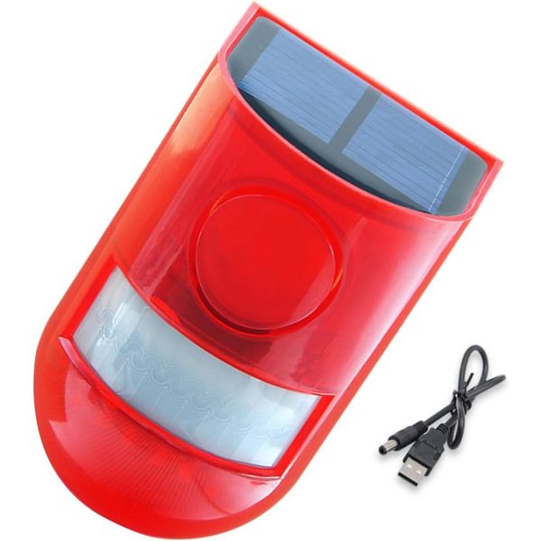 Solar Sound and Light Alarm Outdoor Motion Sensor