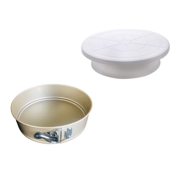 Cake Baking Tin &amp; Cake Turntable