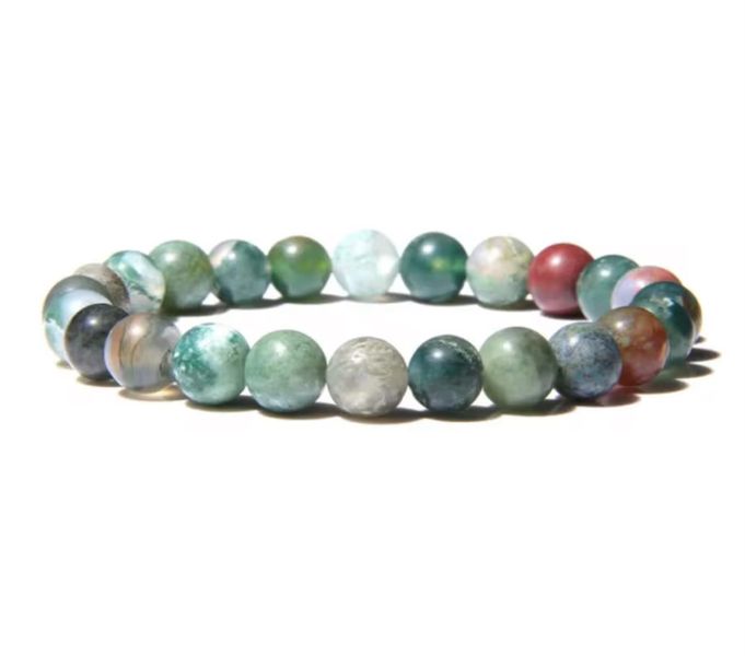 Holly Crystals - Indian Agate Natural Stone Bracelet 8mm