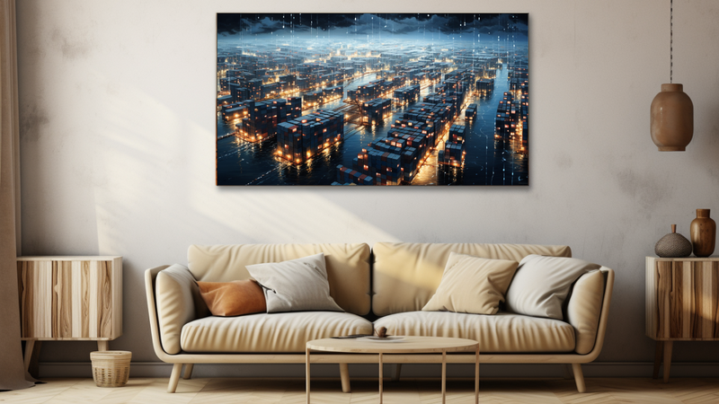 Canvas Wall Art - Cargo Constellations Abstract - HD0016