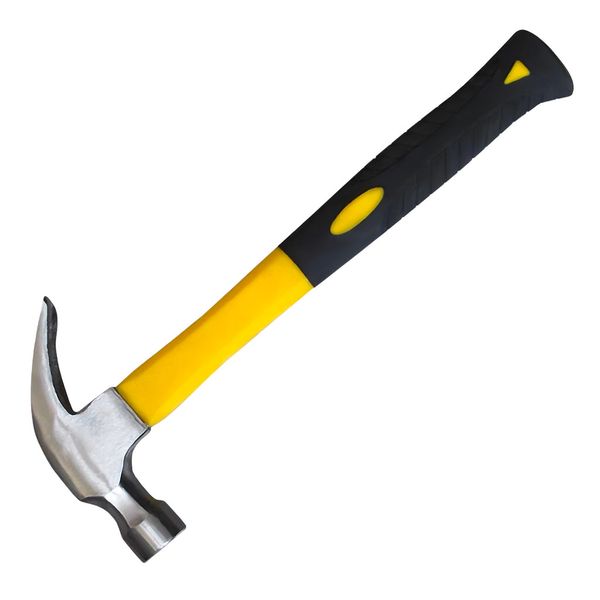 Claw Hammer with Fiberglass Handle - Anti-Slip Grip | DIY &amp; Construction