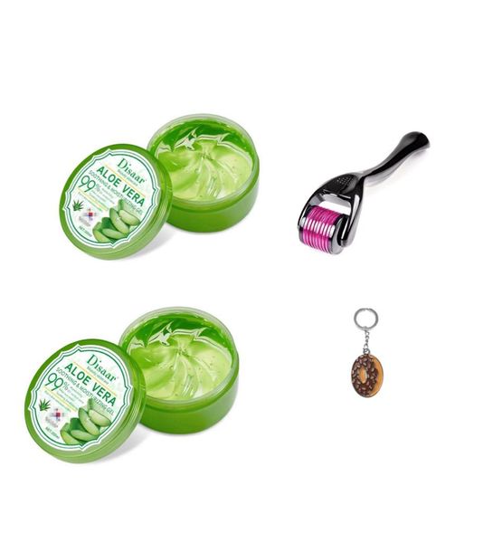 Disaar Aloe Vera Gel - 300 ml x 2, Derma Roller &amp; Keyring