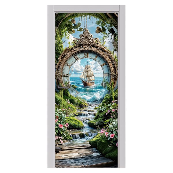 Voyage Beyond Door Decoupage