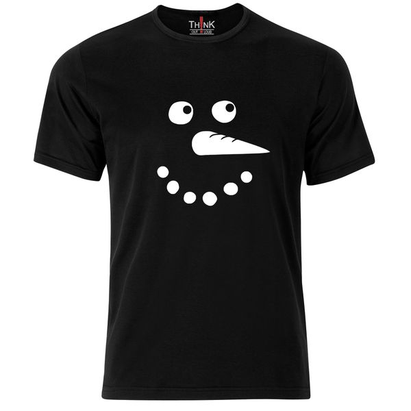 Think Out Loud Mens "Snowman" Short Sleeve Tshirt Black