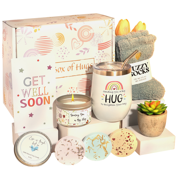 9 Pcs Get Well Soon Gift Set, Spa Gift Set For Women, Healing Gift Set