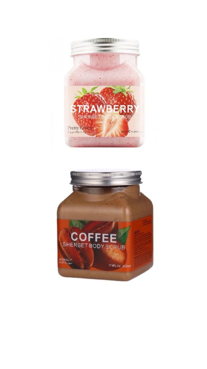2 Pack Wokali (Strawberry & Coffee) Sherbet Body Scrub Shop Today