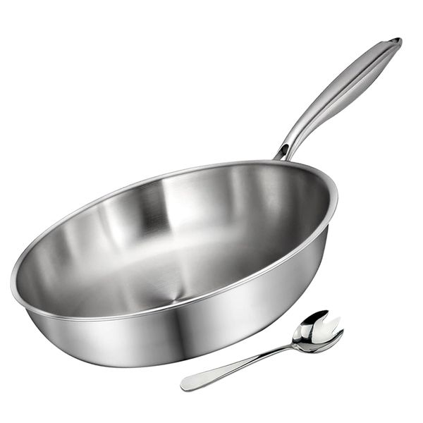 Large Tri-Ply Base Construction Frying Pan - 26cm - 2 Piece Combo Set