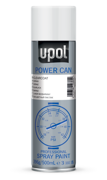 Power Can Professional Spray Paint Aerosol Lacquer Clear Coat (500ml)
