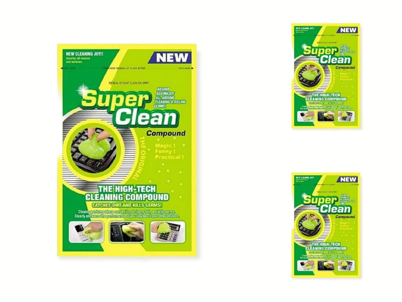 Magic Dust Cleaner Super Clean Gel For Keyboard Laptop Car Interior 3PCS