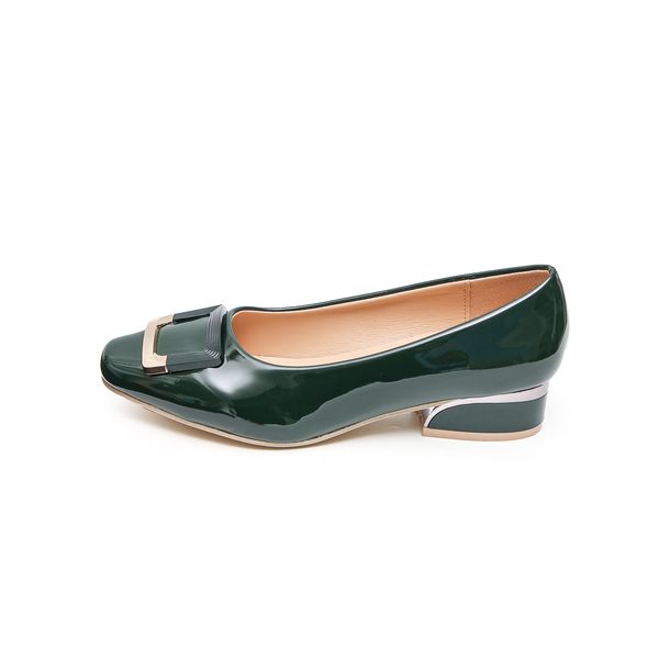 TTP Square Toe Patent Loafers with Square D cor JSF8