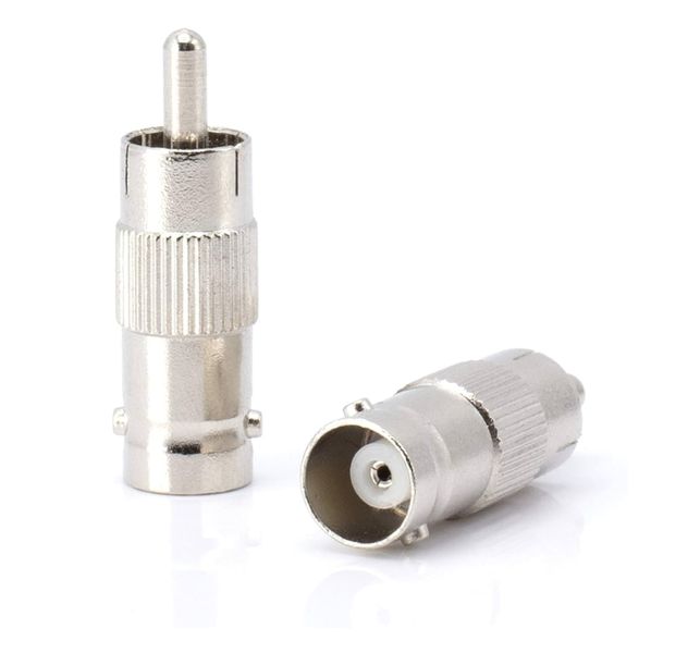 RCA and BNC Coaxial Adapter - BNC Female to RCA Male Connector (2-Pack)
