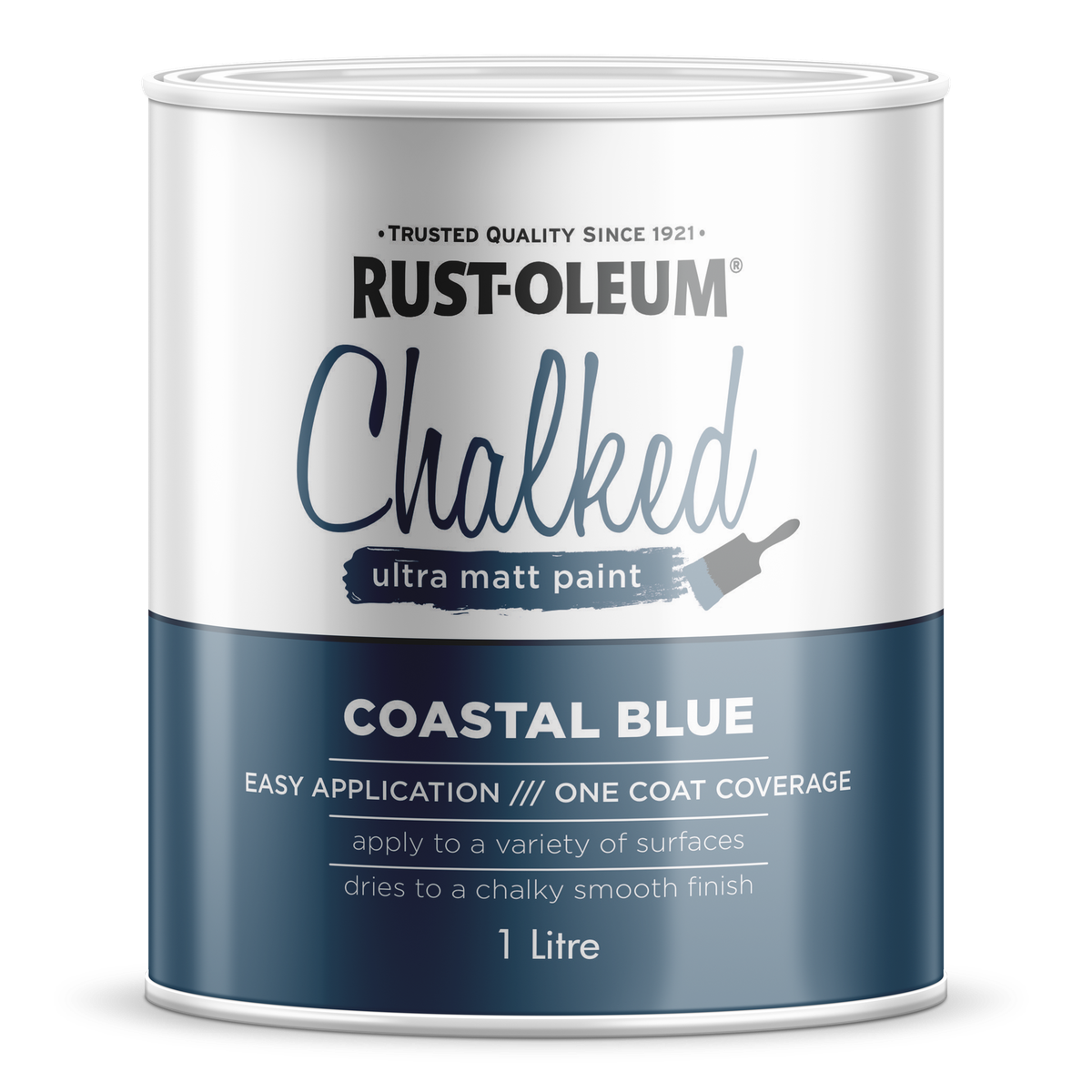 Decorative Chalked Paint Brush Matt Coastal Blue 1 L Shop Today. Get it Tomorrow!