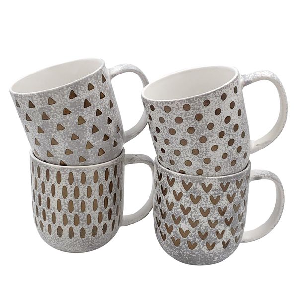 Gorgeous Premium Quality Porcelain collection of trendy Mug Set of 4- 400ml